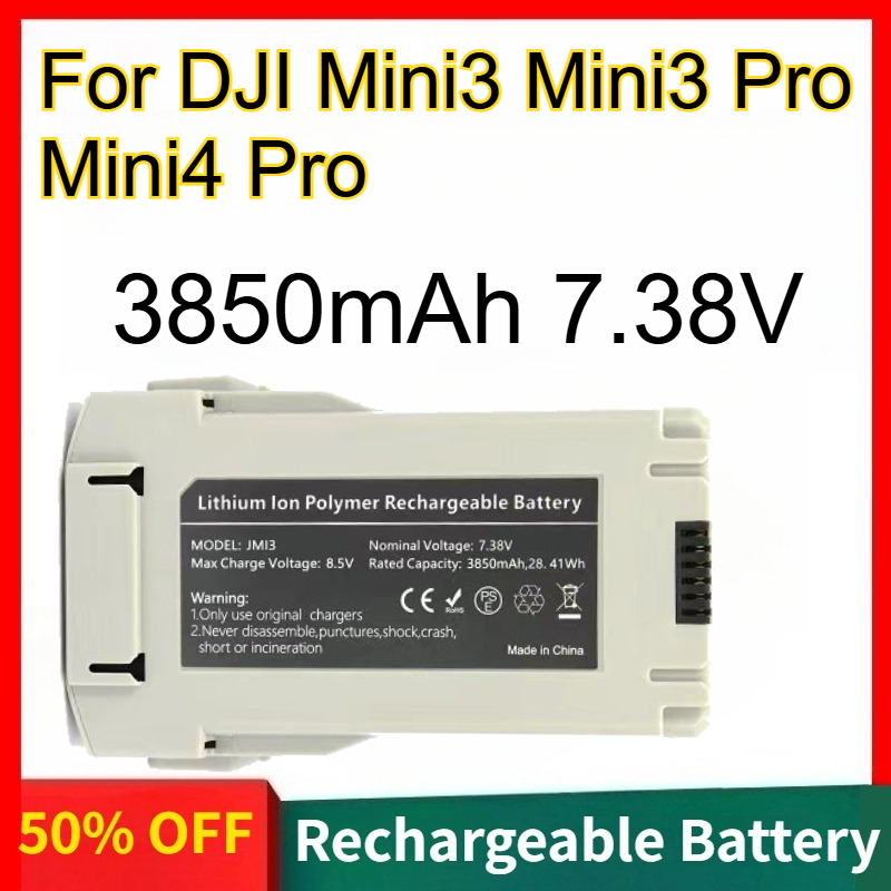 Dji Drone Mini 3 - Large Capacity Lithium-ion Battery 3850mAh 7.38V