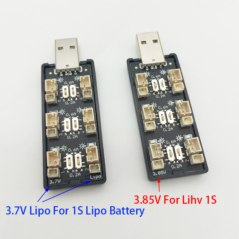 6CH USB 1S LiPo/LiHv 3.7V/4.2V - đánh giá và giá Drone Battery Connector