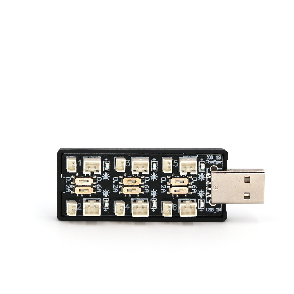 6CH USB 1S LiPo/LiHv 3.7V/4.2V - đánh giá và giá Drone Battery Connector